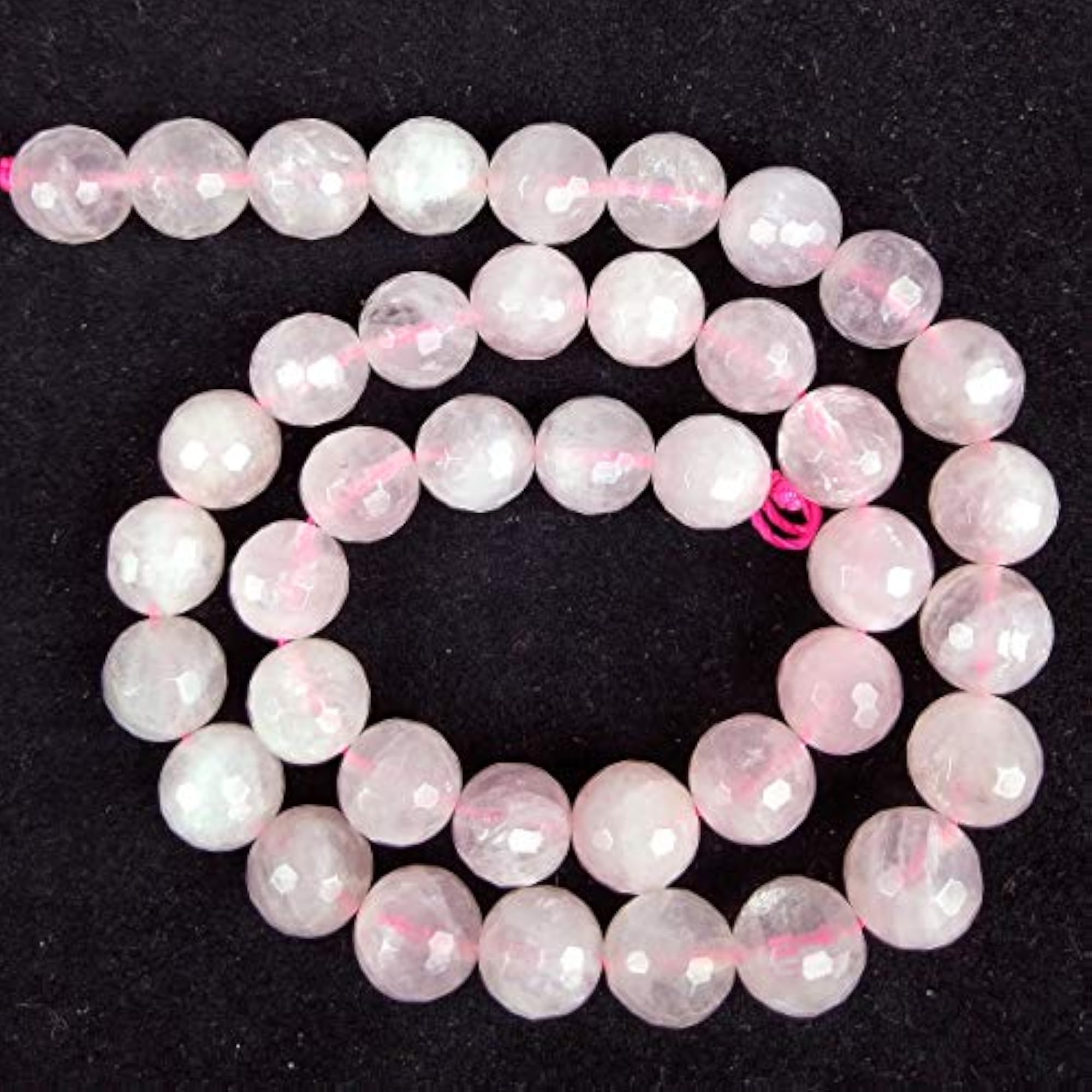 Rose Quartz 10mm Faceted Loose Stone Beads